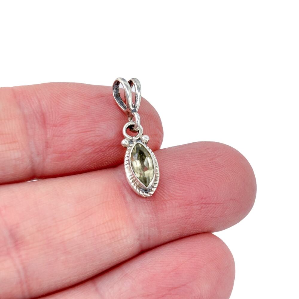 Vintage Sterling Silver 925 | Southwest | Green Amethyst Prasiolite Pendant